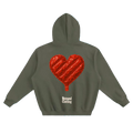 Sudadera gris oscura oversize con gráfico de corazón globo en la espalda - Betrayed Clothing.