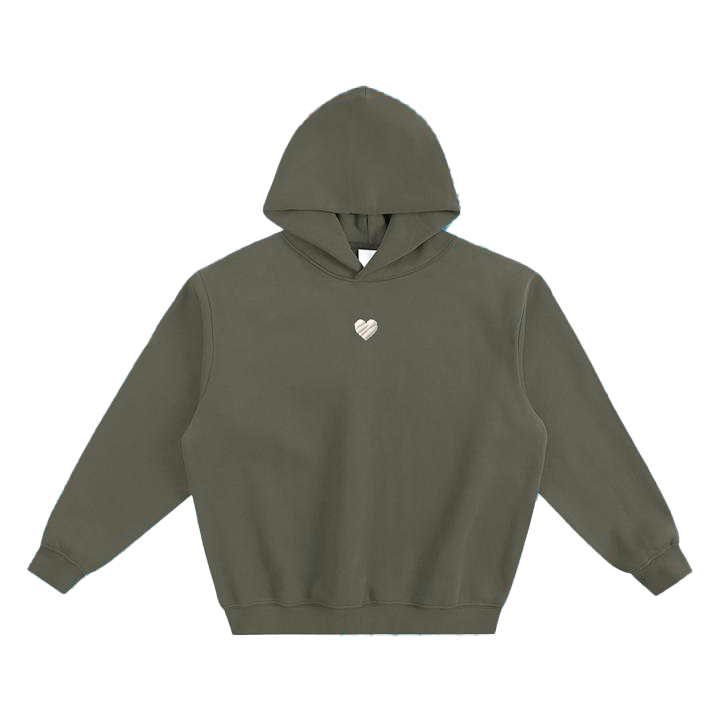 Parte delantera de la sudadera gris carbón oversize con corte premium - Betrayed Clothing.