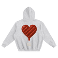 Sudadera gris oversize con diseño de corazón en forma de globo en la espalda - Betrayed Clothing.